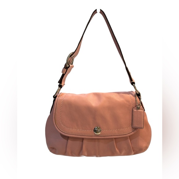 Coach Handbags - Coach Pink Leather Shoulder Bag Excellent Condition